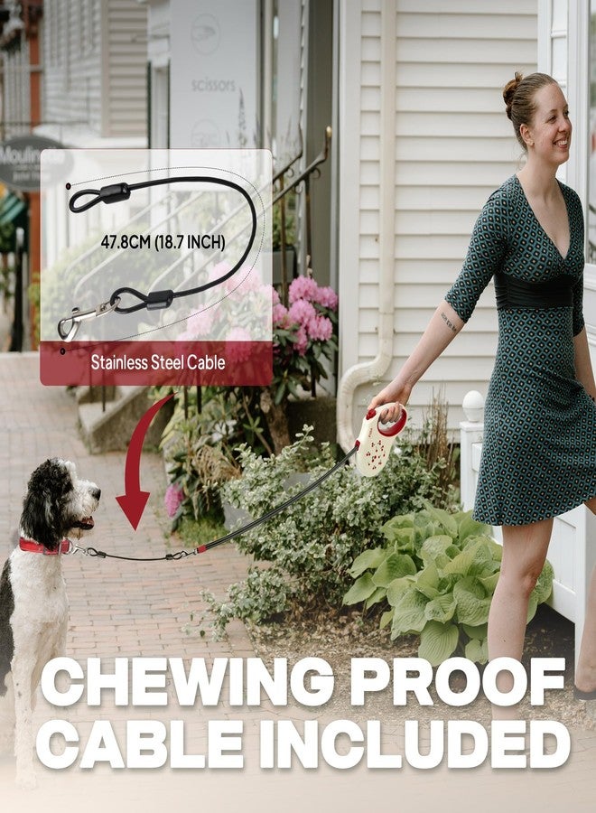 Fida Retractable Dog Leash, 16 ft Dog Walking Leash for Small Dogs up to 26 lbs, 360° Tangle Free, Cherry - Image 2